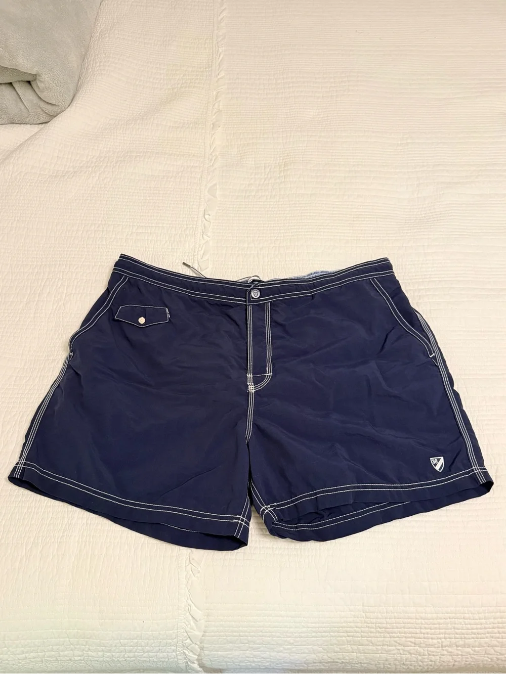 Cremieux Navy Swim Trunks XL Mesh Lined Preppy Coastal Beach Shorts